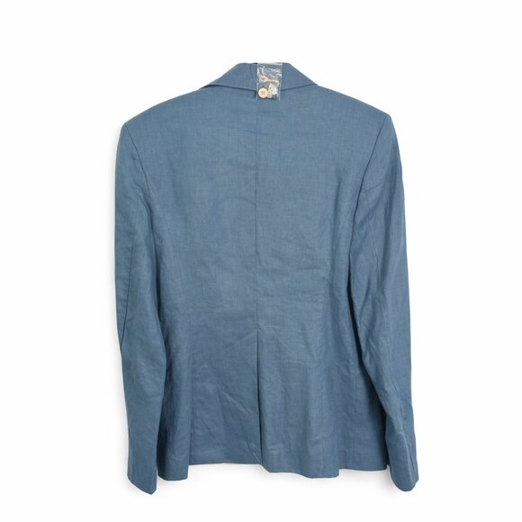 NEW GRLFRND Linen The Midway Blazer in Denim Blue MSRP $325 Size M - Picture 5 of 5